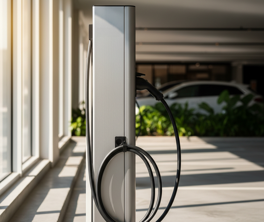 level 2 charger in parking garage