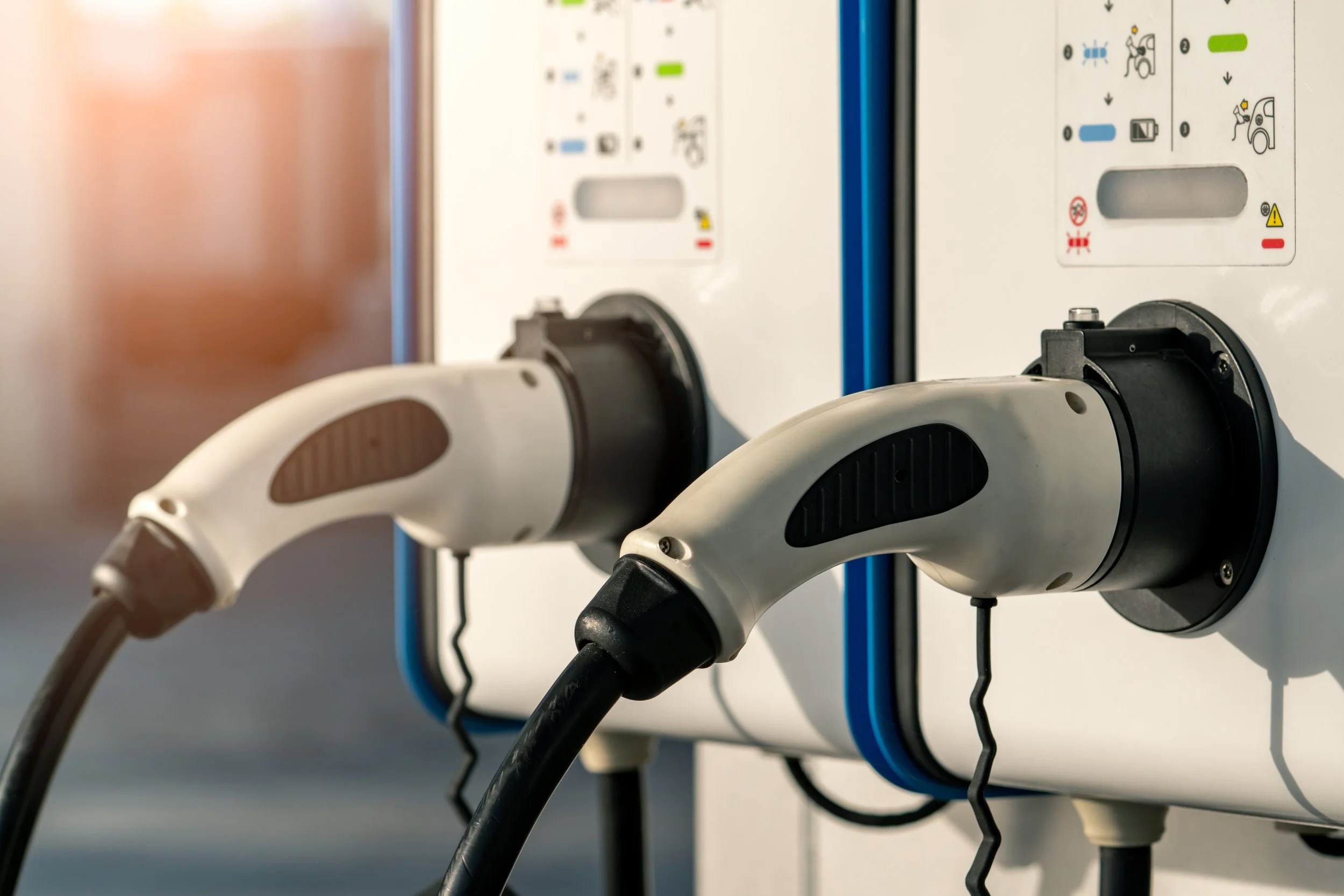 2 EV charger plugs