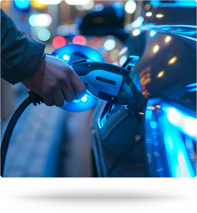 EV chargers and human